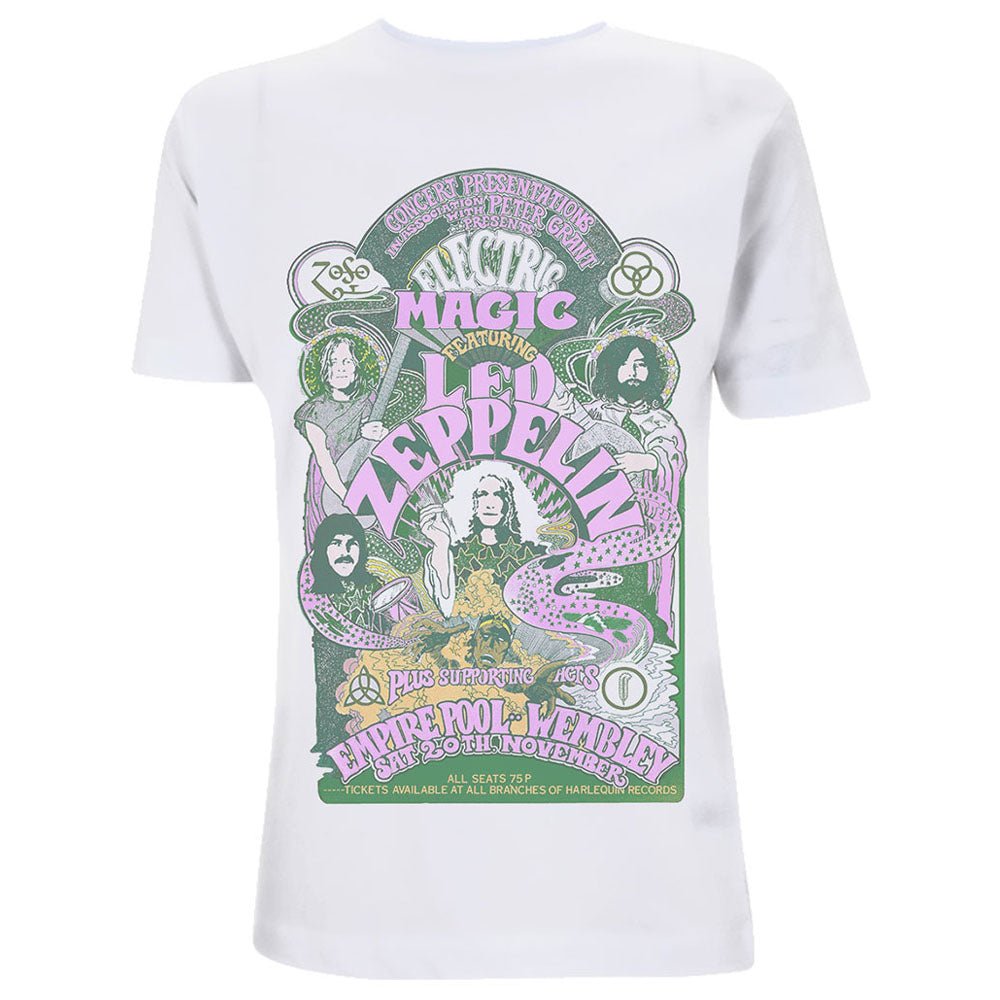 LED ZEPPELIN レッドツェッペリン (公式 映画公開 記念 ) - Electric Magic / ホワイト / Tシャツ / レディース - PGS